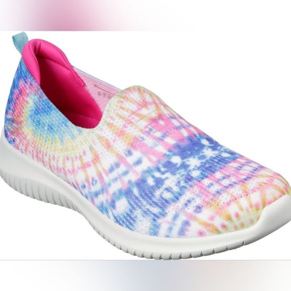 Skechers Ultra Flex Harmonious Multi-Color Tie Dye Slip On Sneakers Size 11 NWOT - Picture 1 of 10